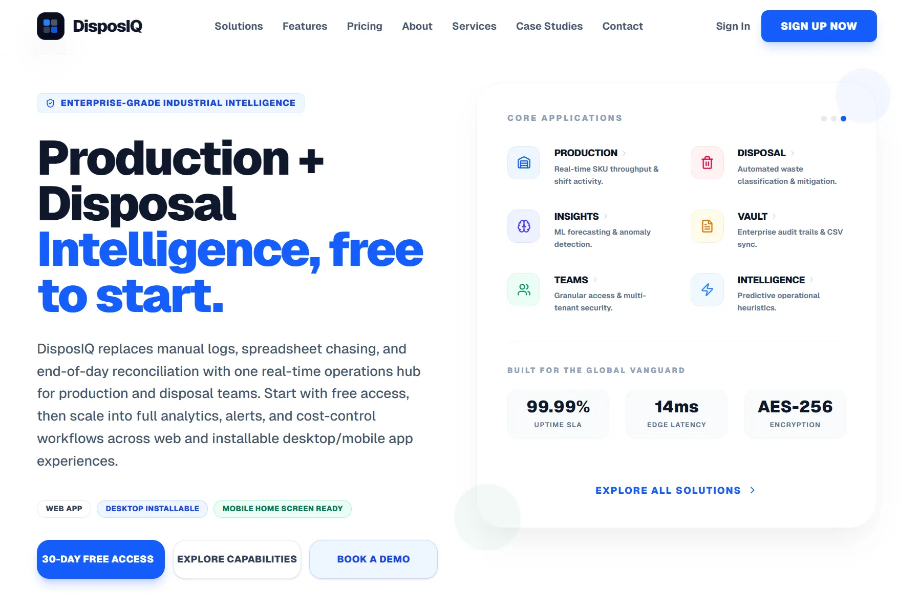 DisposIQ product interface