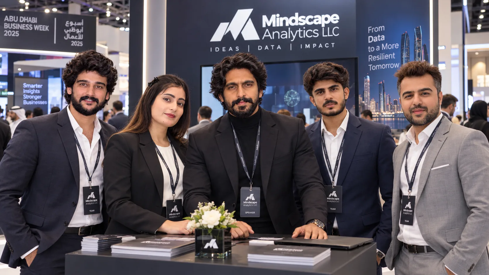 Mindscape Analytics team at Abu Dhabi Business Week 2025
